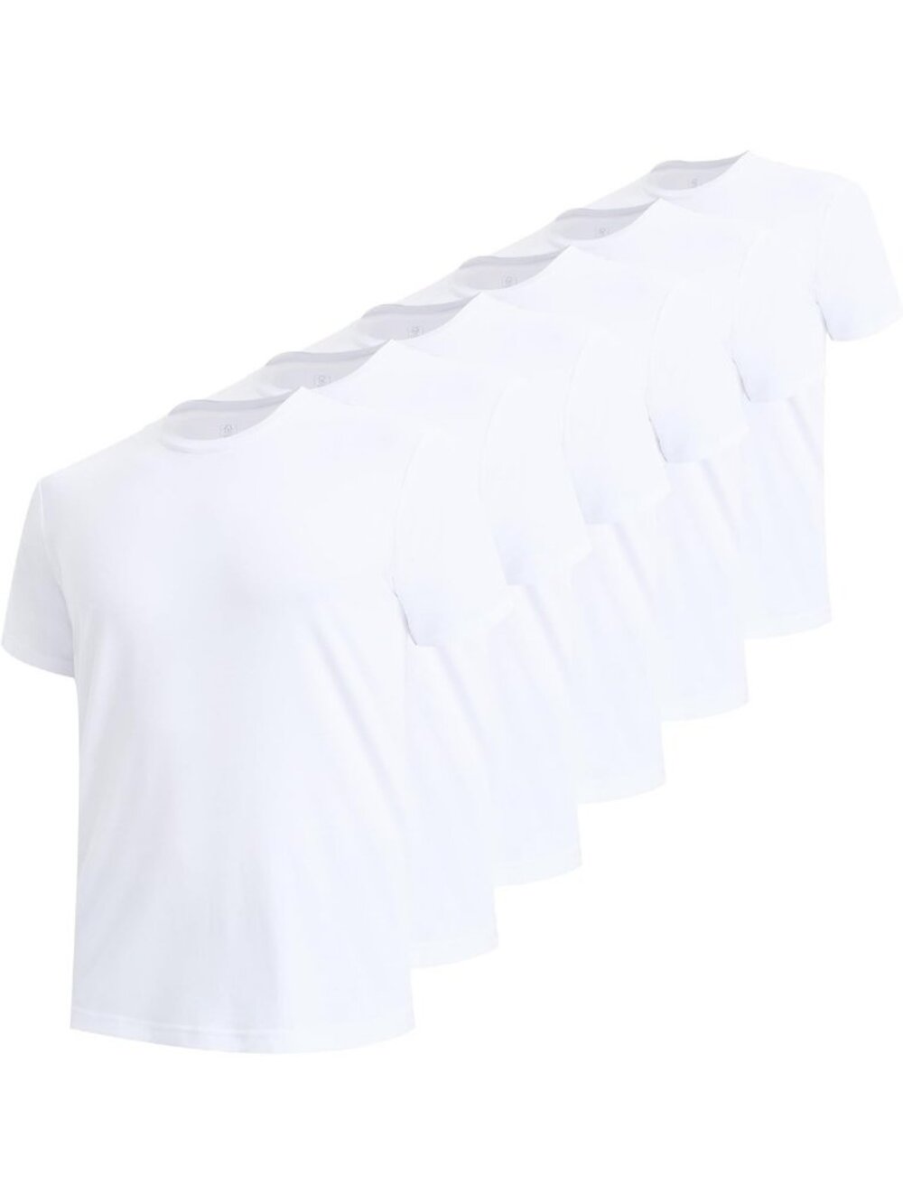 Moisture-Wicking Men's Crewneck Undershirts - 6 Pack, Breathable & Comfortable